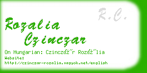 rozalia czinczar business card